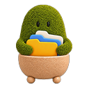 MOSSU Tab Parking icon: a moss creature holding file folders